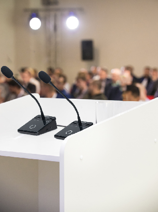 Conference hall AV elements