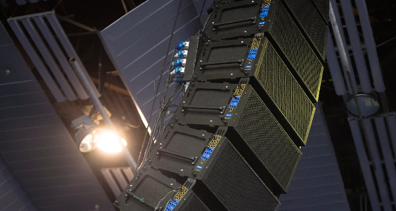 Image of the SR-6464DSP-D Open Architecture DSP front panel showing networking status lights